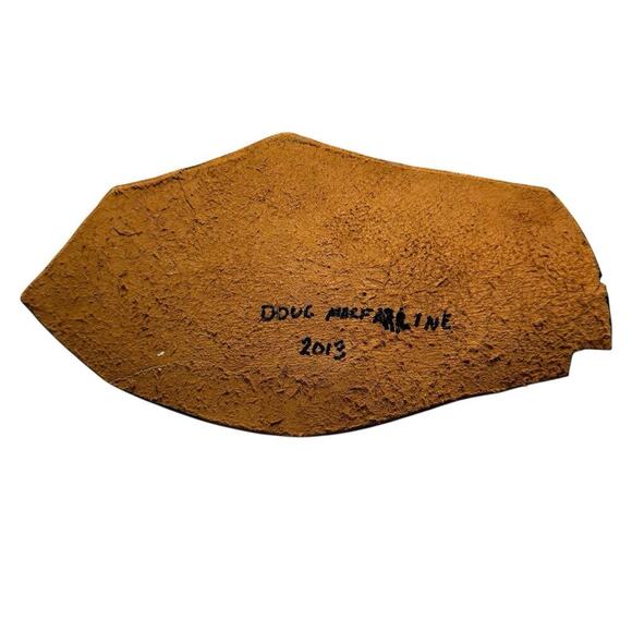 Eastern Bluebird Hand Painted Leather 3D Embossed Art Signed Folk Art Primitive - Picture 2 of 12